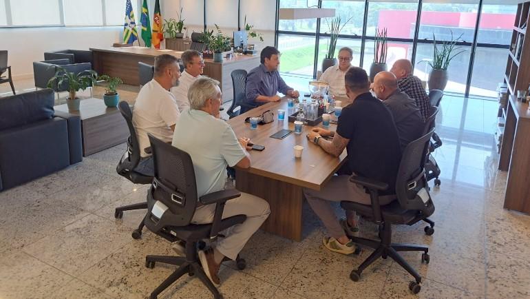 Presidentes da Dupla Gre-Nal participaram de reunião na sede da FGF | Crédito: Divulgação/FGF